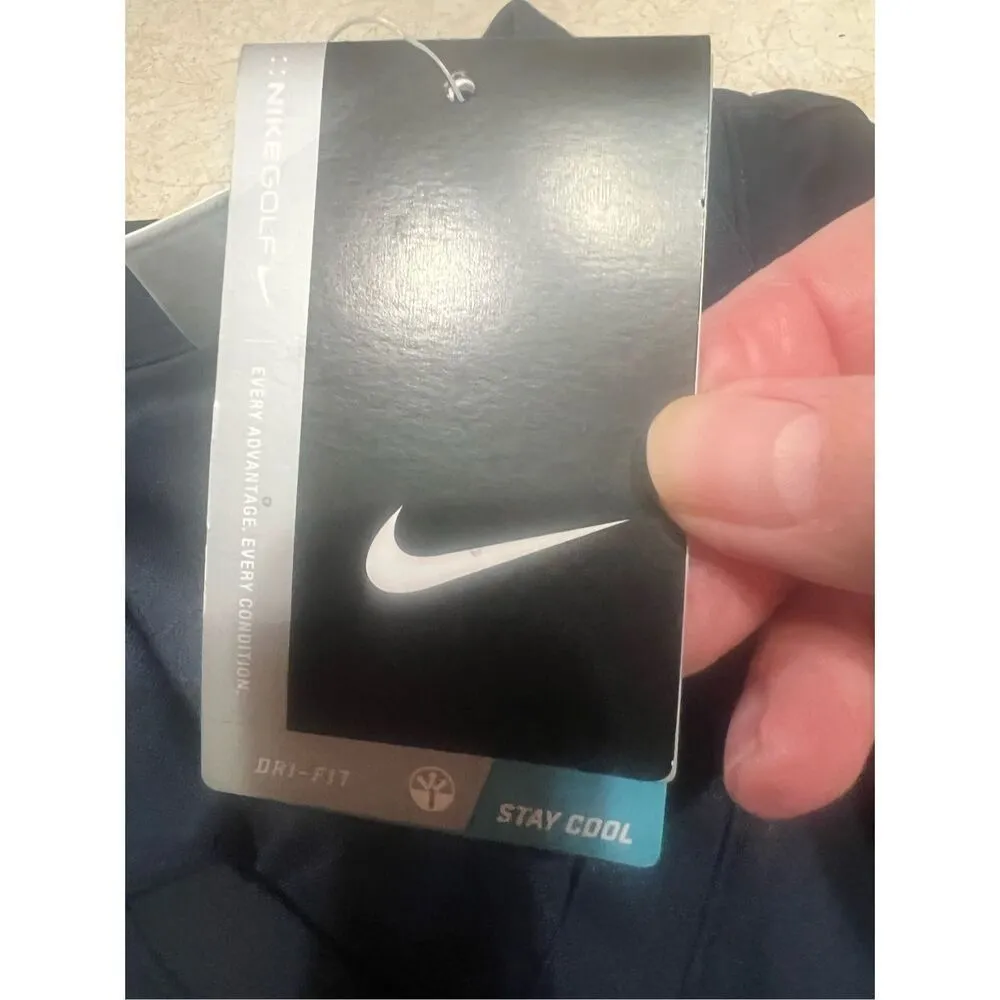 Nike Hersey Womans Dri Fit V Neck Collard Golf Top Navy Sz XXL NWT - Image 5