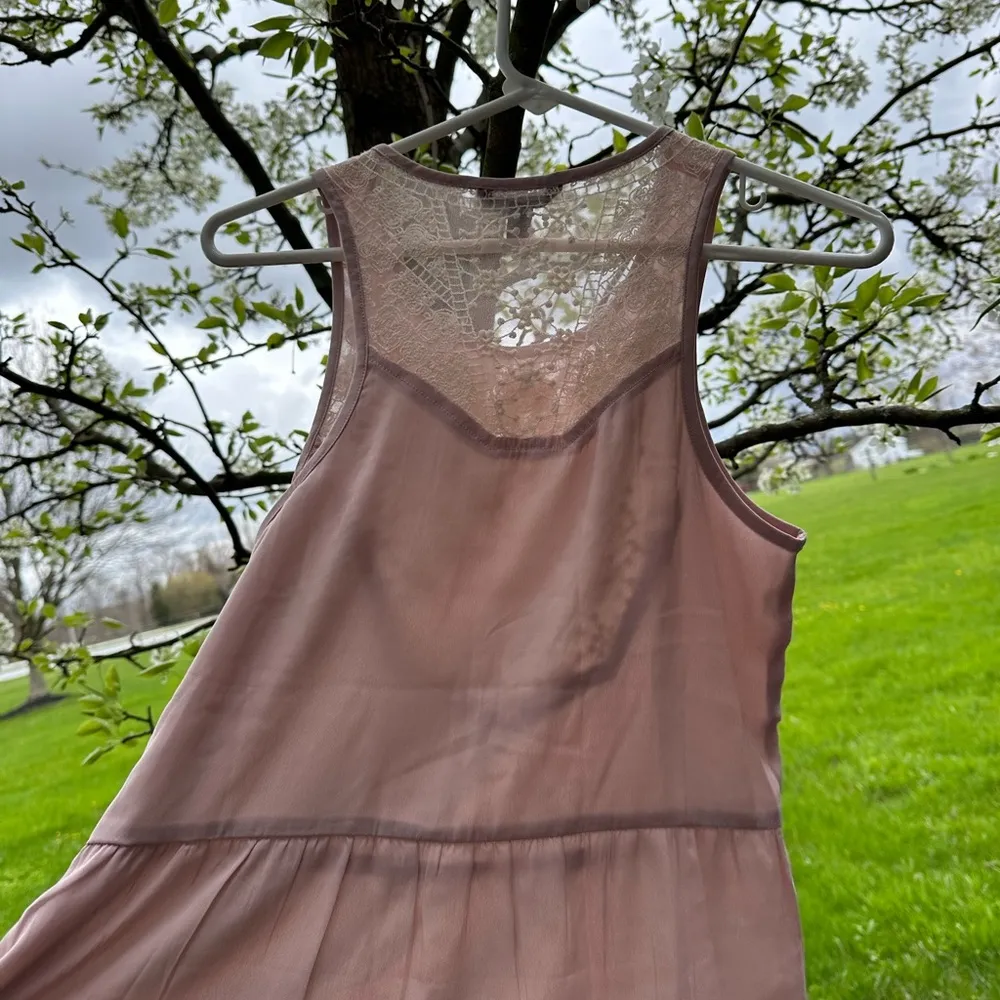 blush pink blouse with lace detail - Image 3