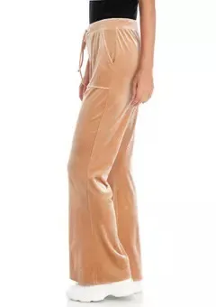 Juniors' Pull On Flare Velour Pants - Image 2