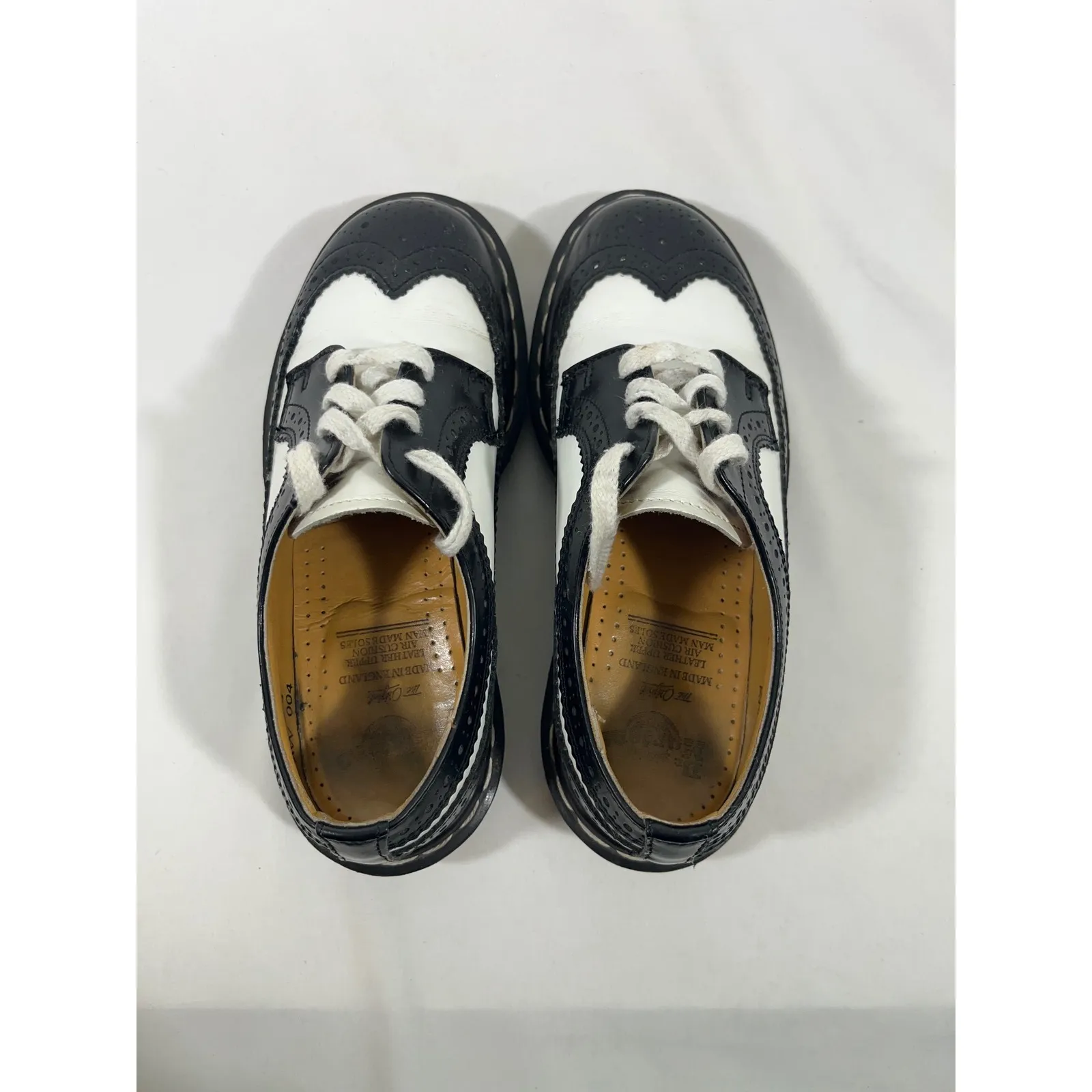 Dr Martens Y2K Women Leather Wingtip Brogue Black White Platform Punk UK 4 US 6 - Image 10