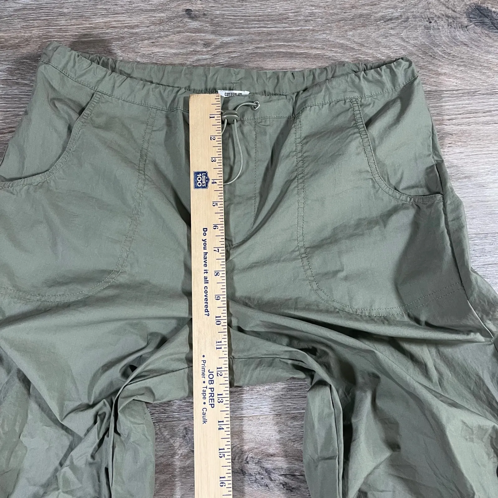 NEW Cotton On Women's‎ Jordan Cargo Pant Adjustable Waist Hem Size 4 Green - Image 4