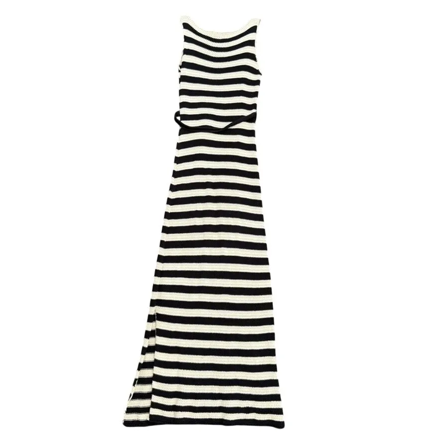 Jason Wu X RTR Striped Knit Dress in Black/Cream, Size S - Image 8