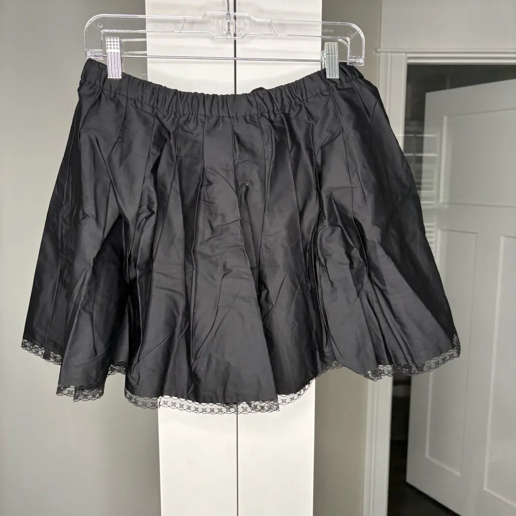 NWT J. Crew Pleated Tie-waist Mini Skirt Black - Image 3