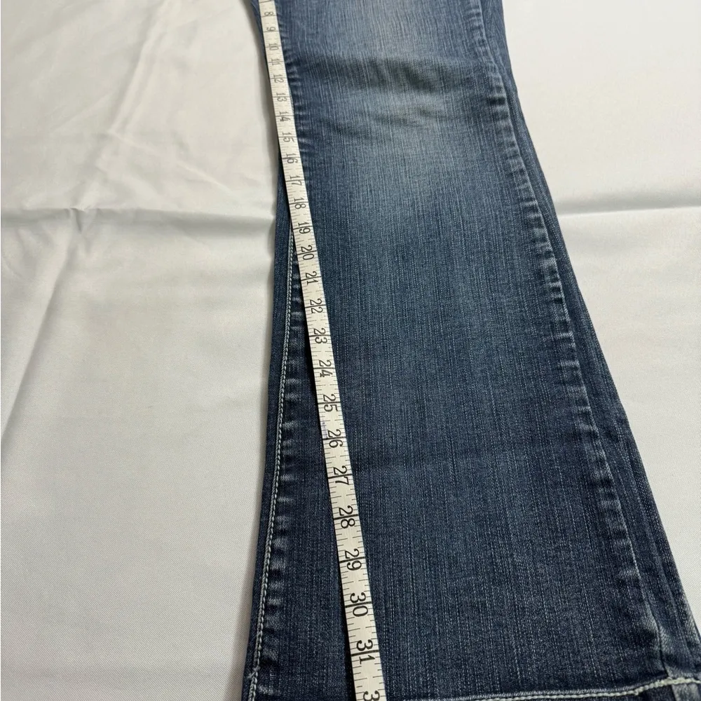 L.A. Idol Blue Boot Cut Jeans with Decorative Embroidery Size 12 - Image 4