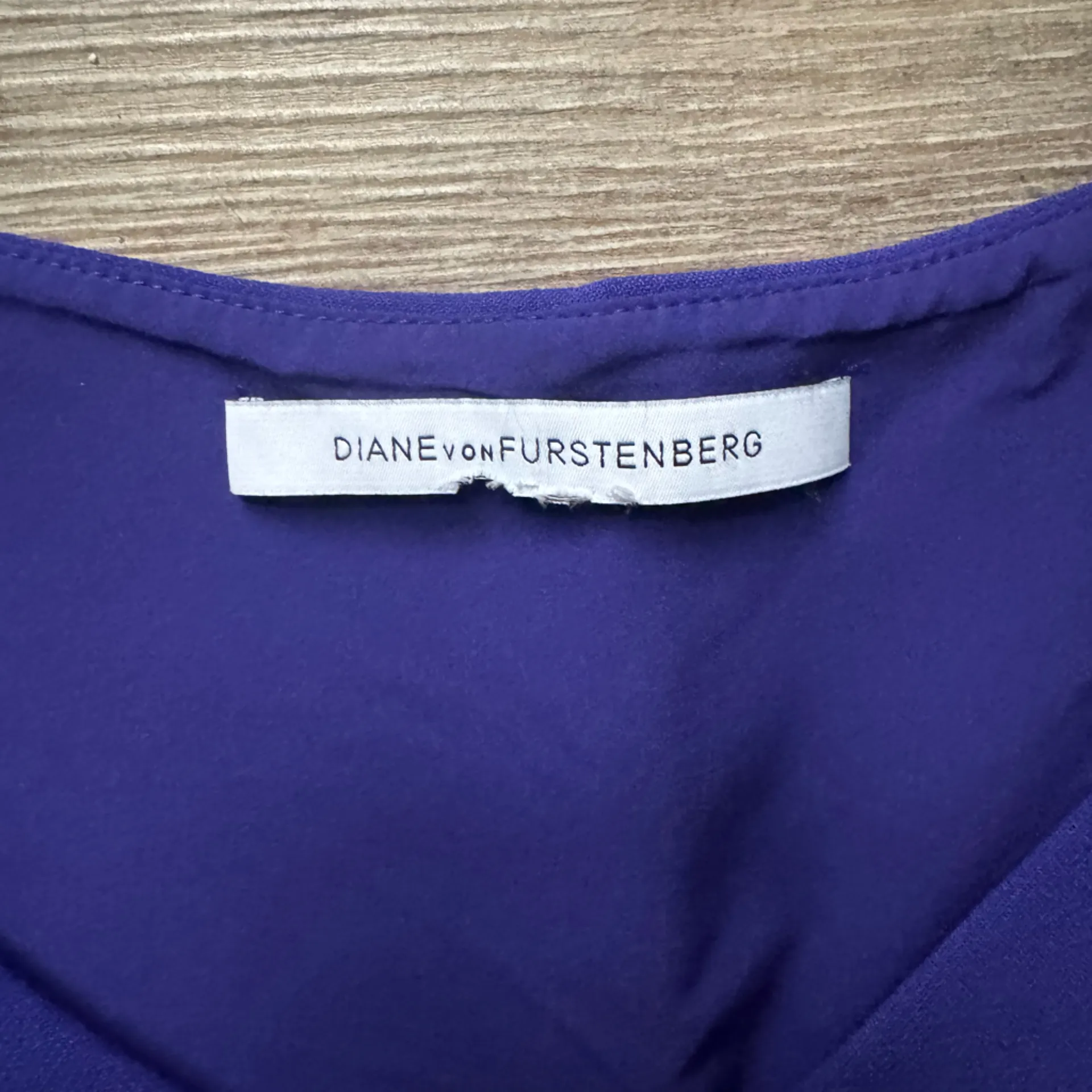 Diane Von Furstenburg Bevin Blue Mini Dress L - Image 2