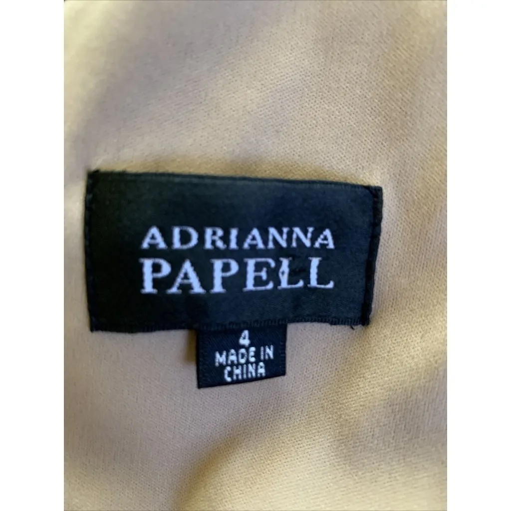 Adrianna Papell Black Shutter Pleated Lace Overlay Dress 4 Small RARE GORGEOUS - Image 9