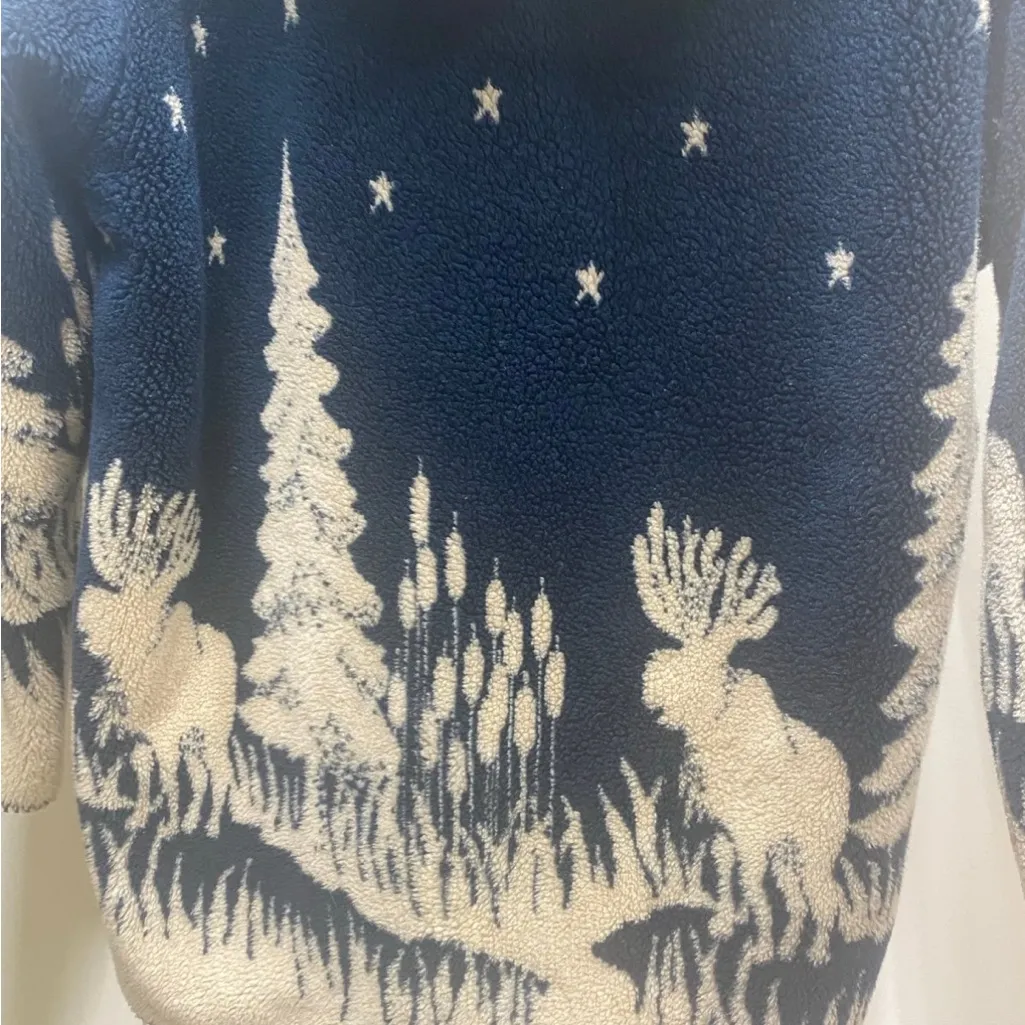 Vintage Country Woods reversible Fleece Jacket. Blue Size L - Image 7
