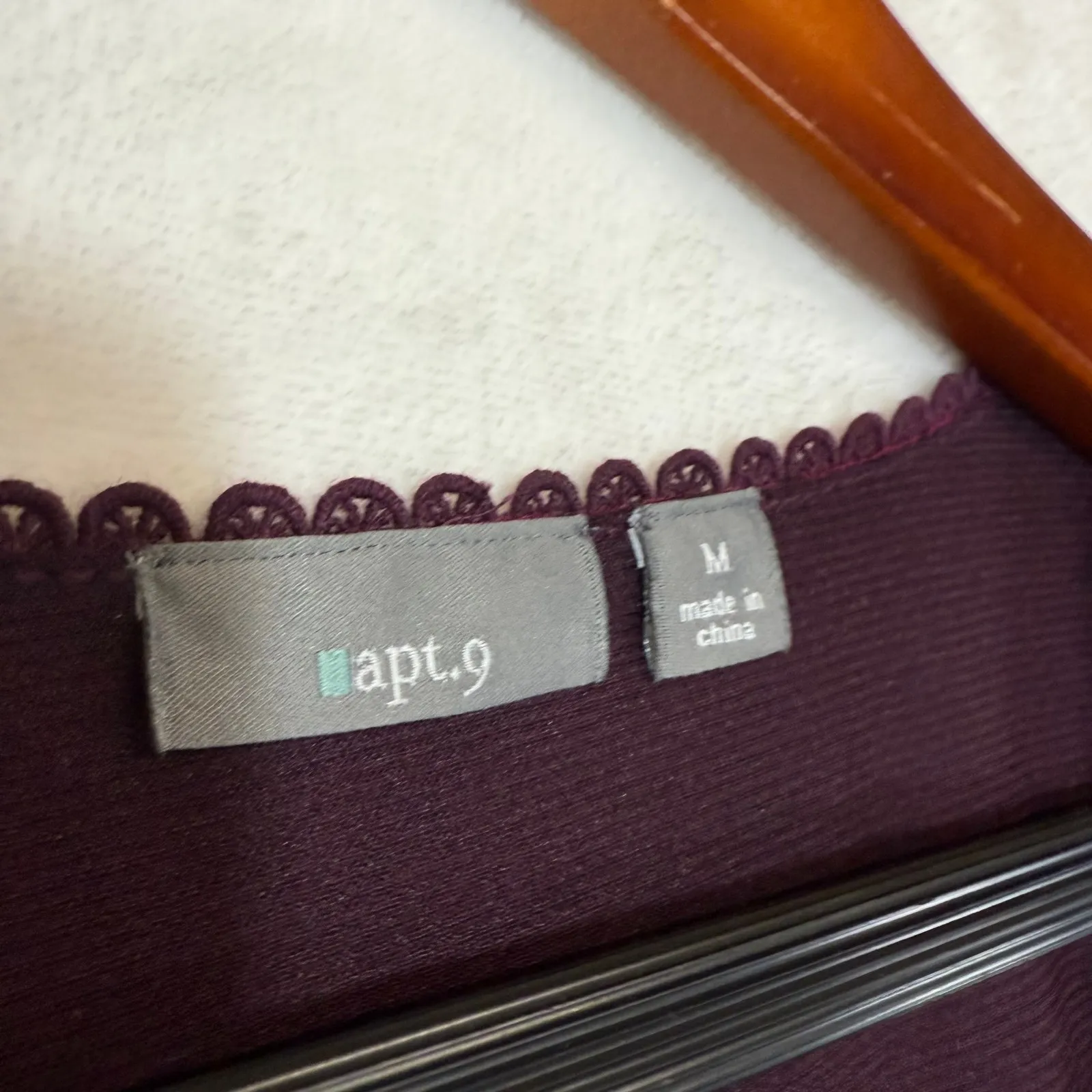 NWT Apt9 M Purple Lace Mesh Top Beaded Romantic Whimsy Goth Y2K Retro Fest Fairy - Image 6