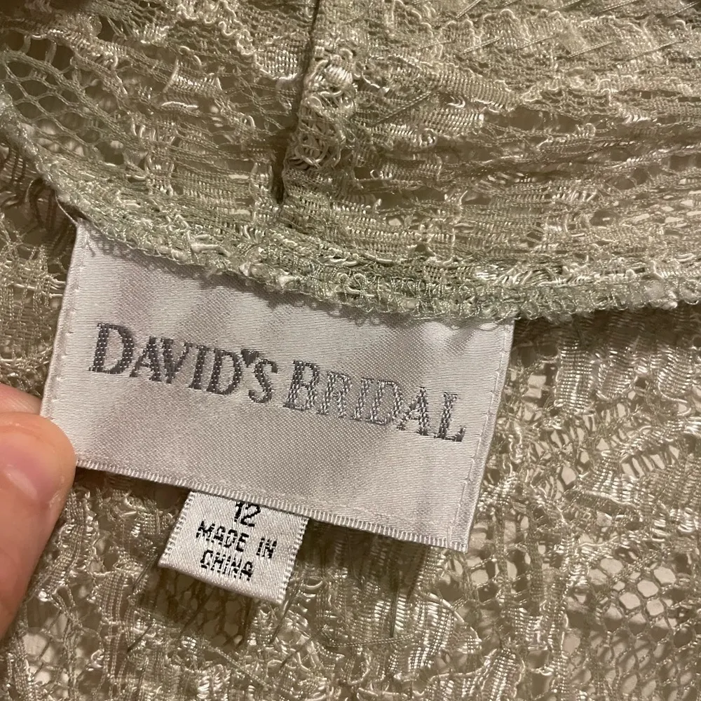 David’s Bridal Sequin Beaded Open Dress Cardigan - Image 2