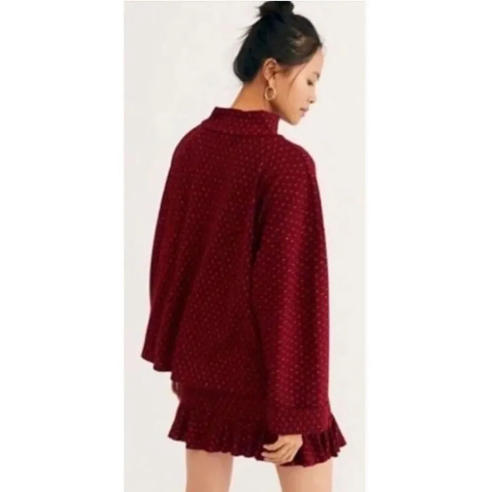 Free People Mini Skirt Flounce Ruffle Hem Size Medium - Image 4