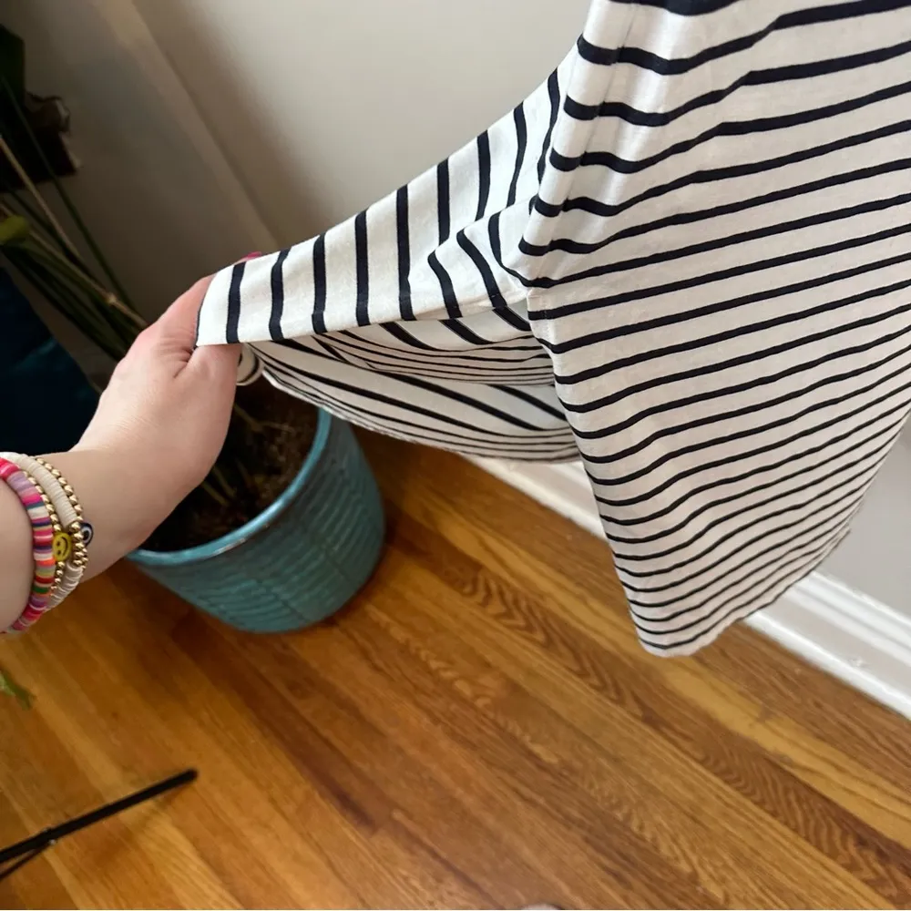 Garnet Hill | Navy and White Striped Midi Length Tank Dress Size Small - Image 6