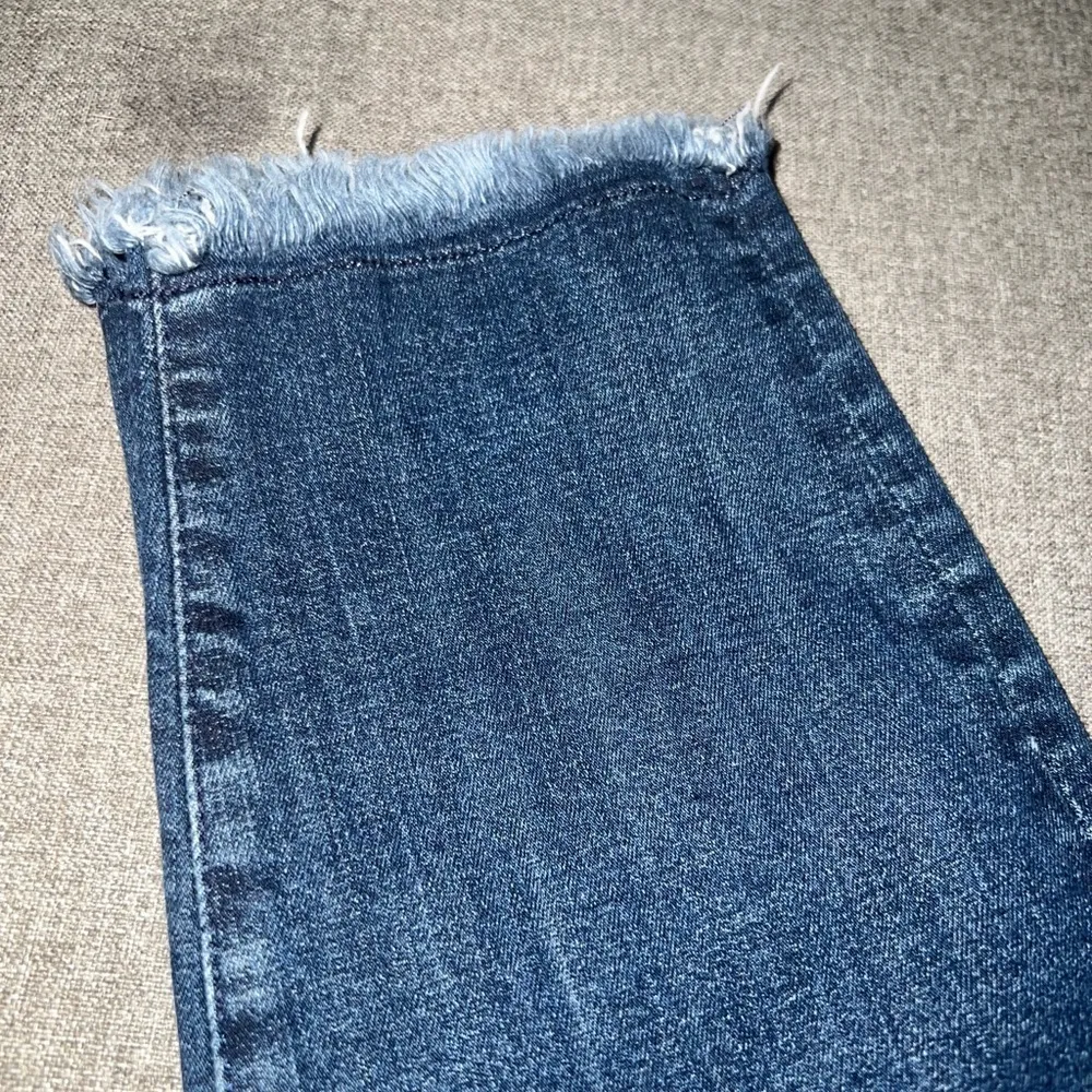 3X1 NYC Skinny Jeans with Raw Hem, no size tag waist measures 14” across - Image 2