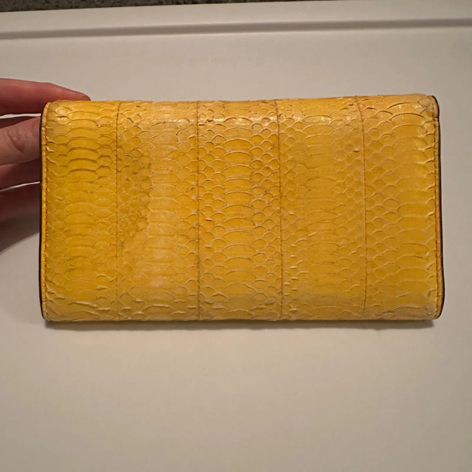 TORY BURCH Kira Exotic‎ Envelope Continental Wallet Color Daisy - Image 8