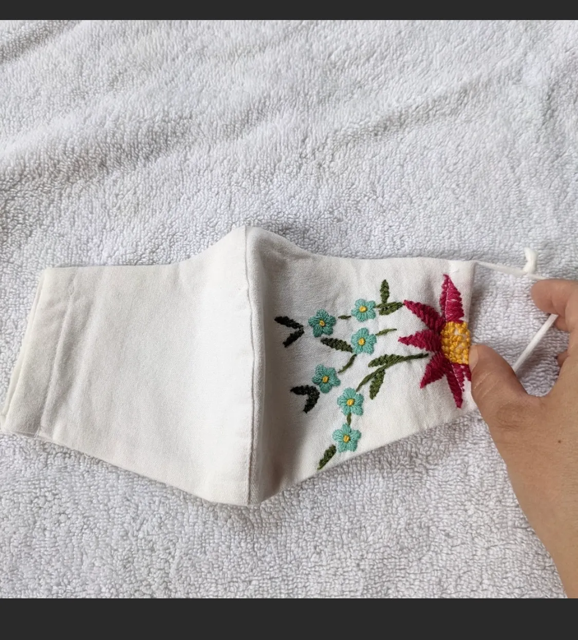 Pocket Filter Embroidered Face Mask - Image 2