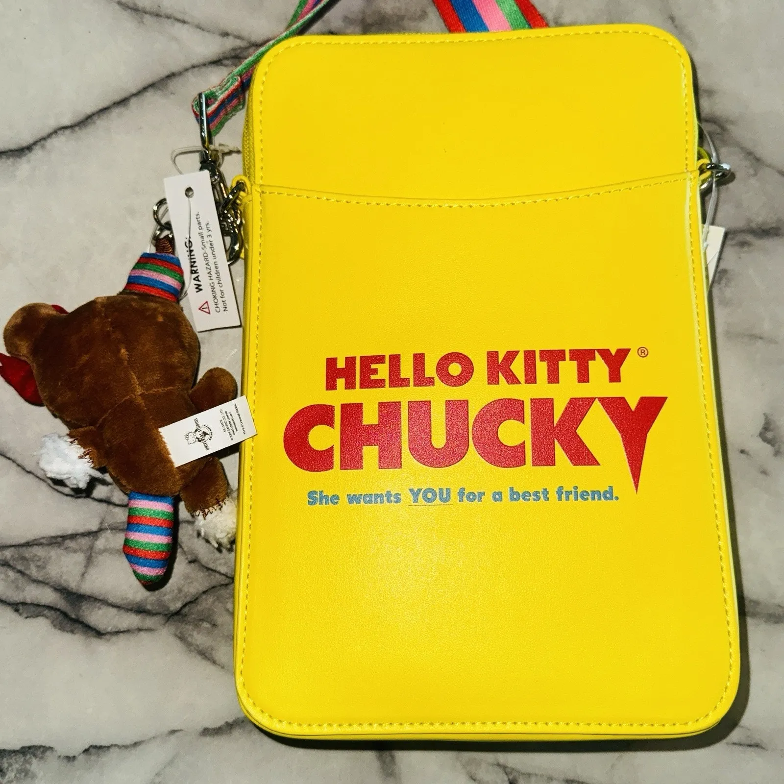 NEW L.E. Hello Kitty Chucky Crossbody Child's Play Handbag Purse Bear Universal - Image 3
