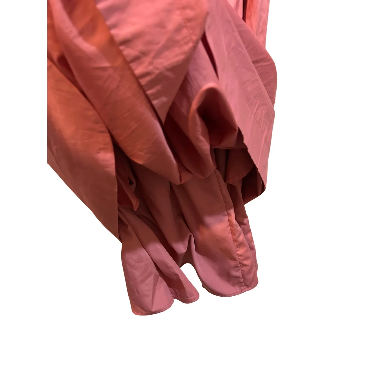 Moodie Womens Dress Size L Pink Smocked Puff Sleeve‎ Midi Casual Size L - Image 11