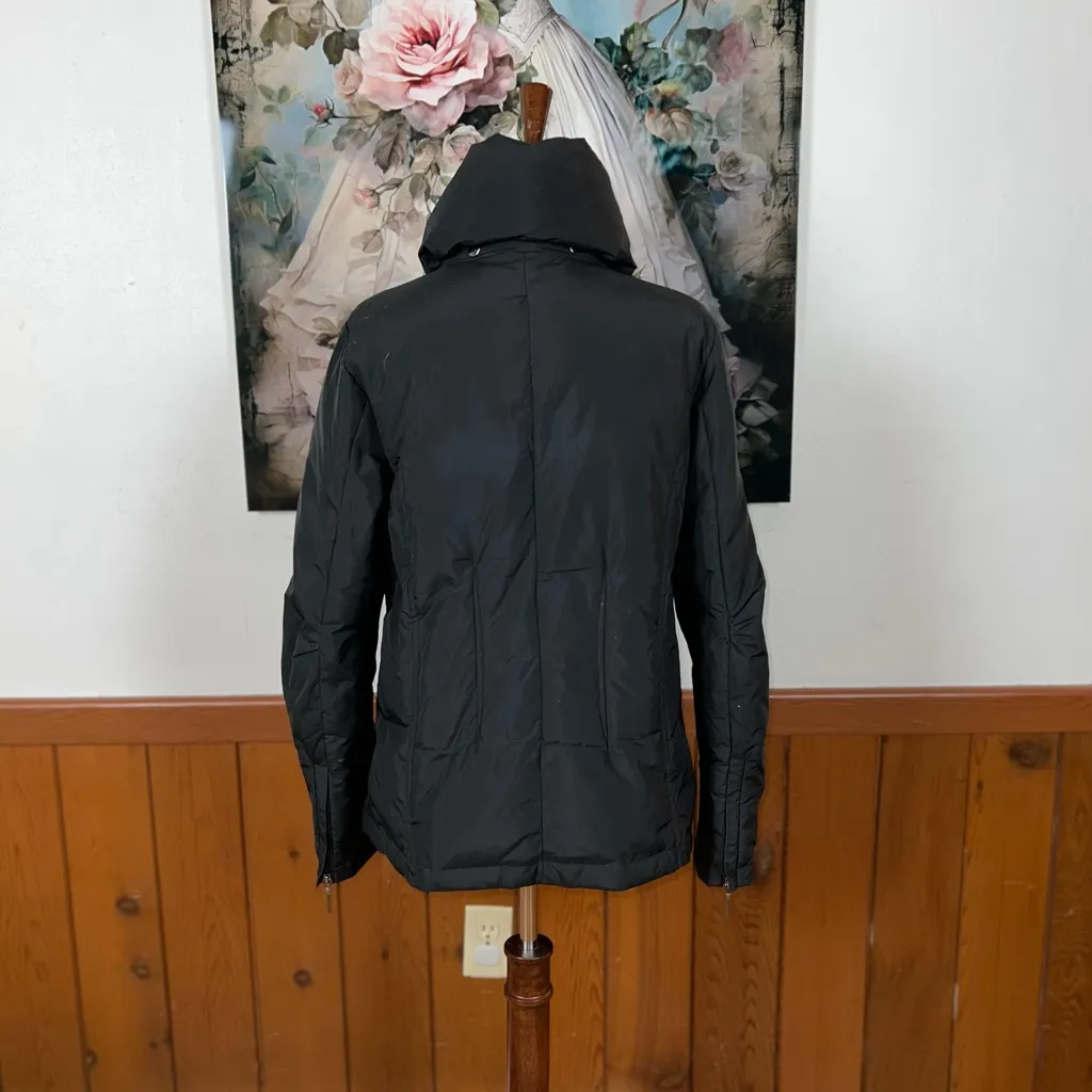 Nice Vintage 90s Via Spiga Down Puffer Coat! Black Size L - Image 5