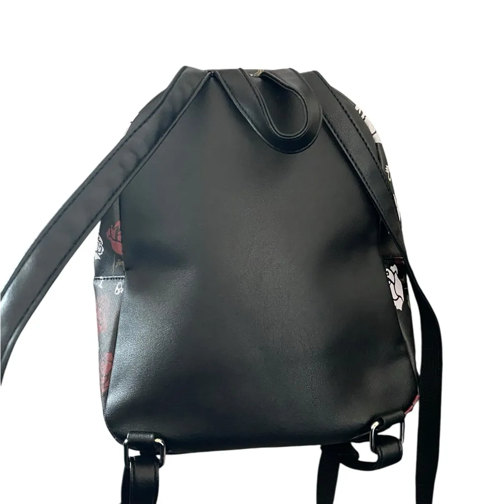 Nightmare Before Christmas Black Red Skulls Roses Jack & Sally Mini Backpack Bag - Image 7