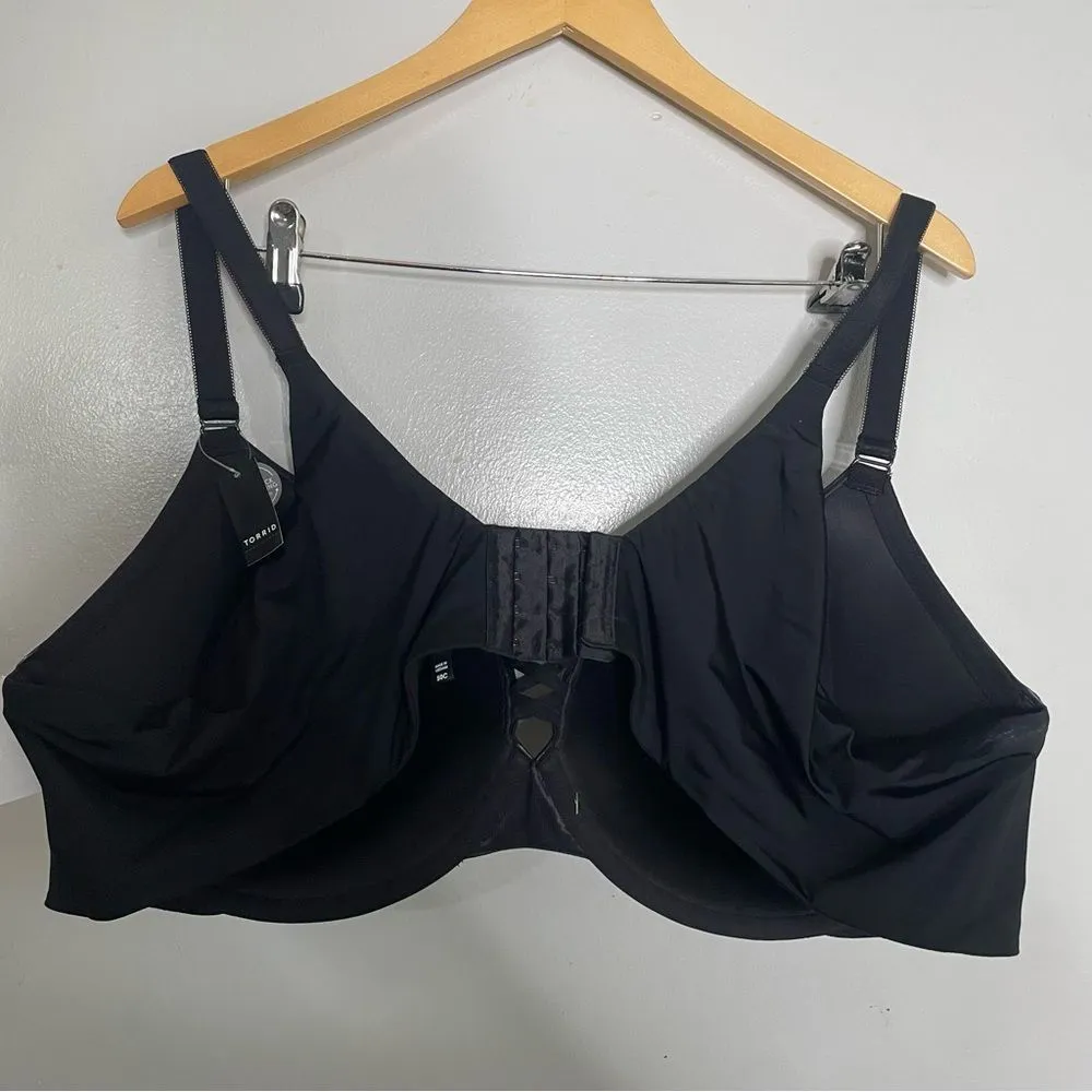Torrid XO Plunge Push-Up Bra‎ Corset Front 360 Back Smoothing Size 50C Black - Image 3