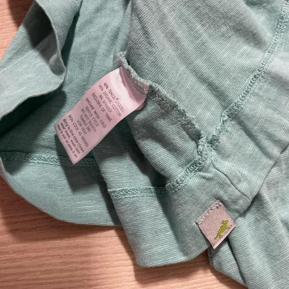 Horny Toad Women's Small‎ Long Sleeve Henley Sonja Top Turquoise Cotton Blend - Image 4