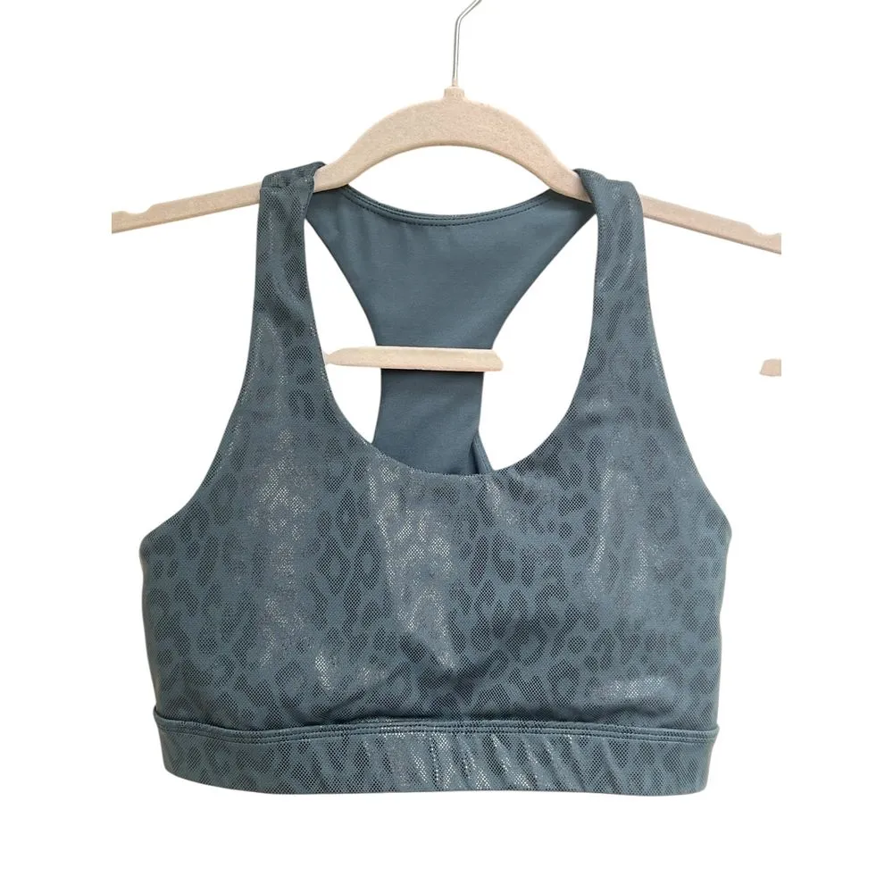 Anthropologie Allfenix Liquid Leopard Sports Bra (2) Maroon & Teal Size Small‎ - Image 6
