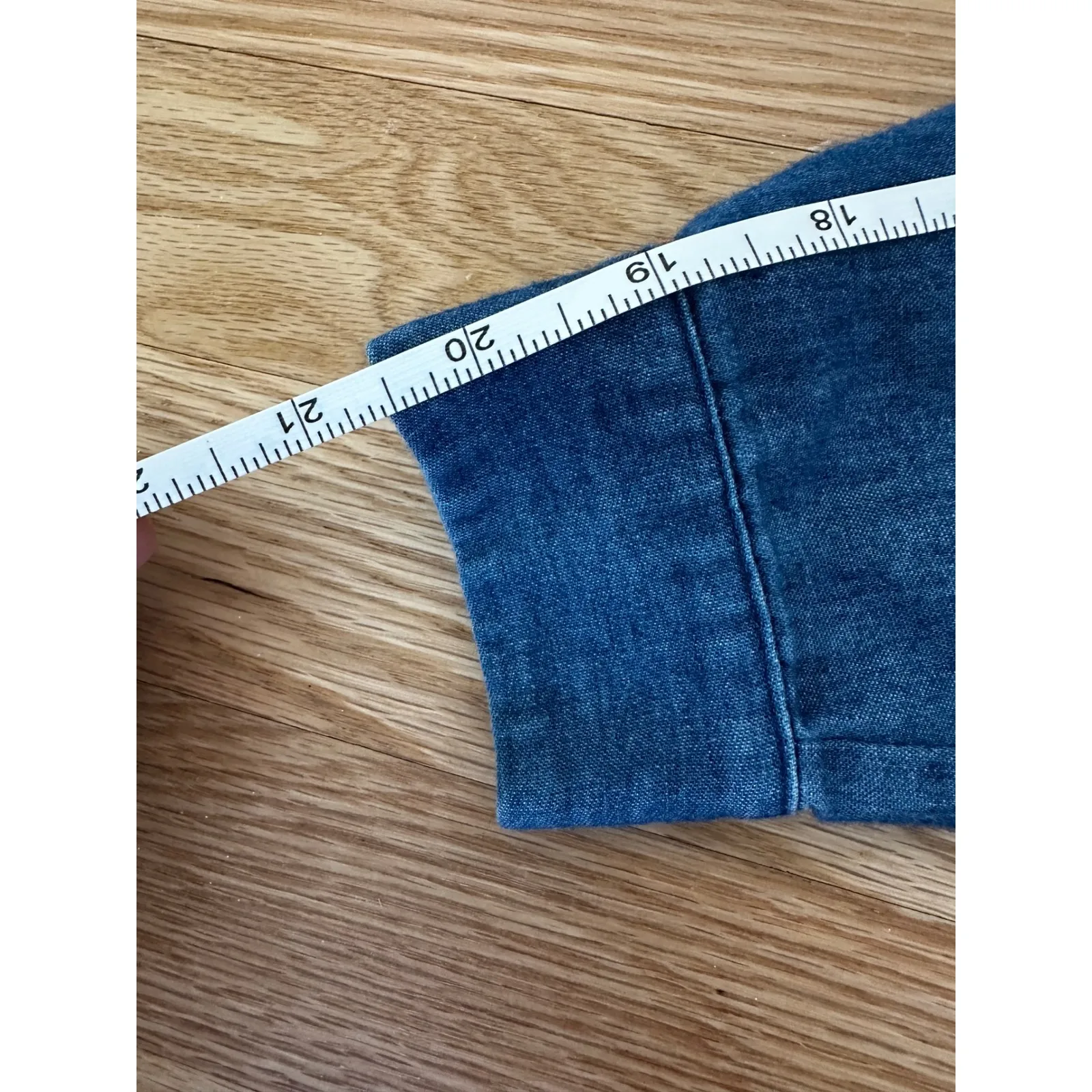 Art Du Basic Denim‎ Shirt Long Sleeve Button Down Pockets Blue Size S - Image 9