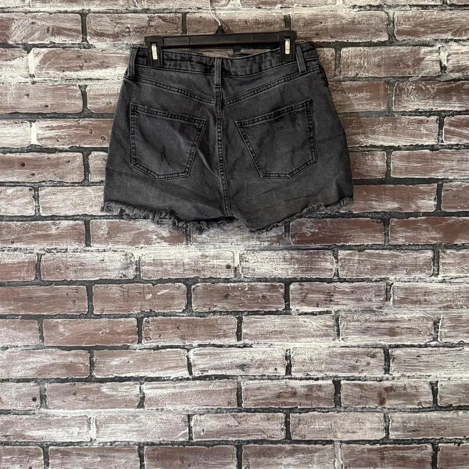 Wild Fable – High Rise Distressed Denim Shorts – Women's 4 – Black - Image 3