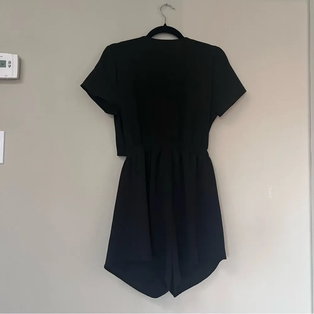 Princess Polly Ragnar Tie Front Romper Black Size 10 - Image 6