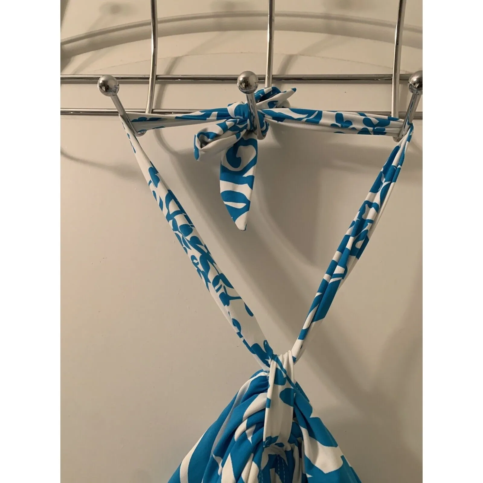 Athena Women's Swim Tankini Top Padded 1 Piece Unknown Size Turquoise & White - Image 3