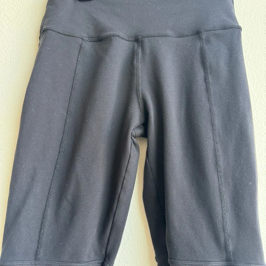 Alo Yoga Banded Yoga Leggings Block Size Medium Logo Calf High Rise Compressive - Image 3