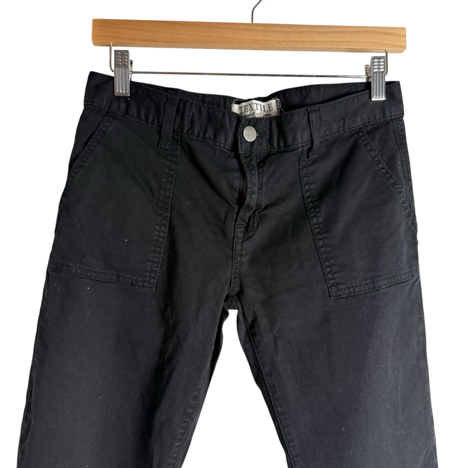 Elizabeth and James Oliver Black Low Rise Utility Slim Jogger Pants 25 - Image 2