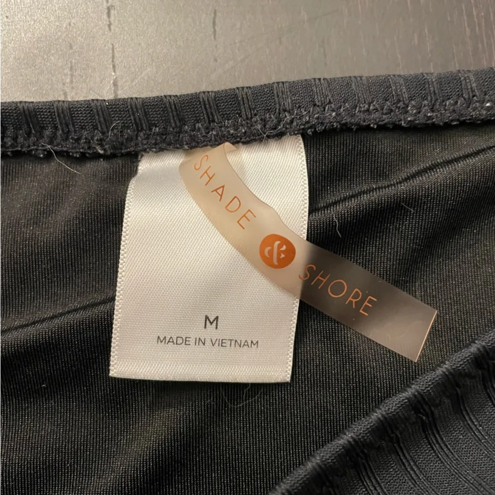 Shade & Shore Black Ribbed Cutout One Piece High Waist Adjustable Straps Size M - Image 4