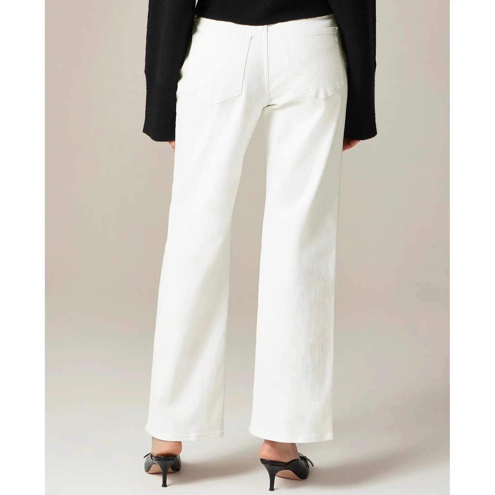 NWT J. Crew Lower-Rise Full-Length Slim-Wide Jean White Size 29 Summer Preppy - Image 2