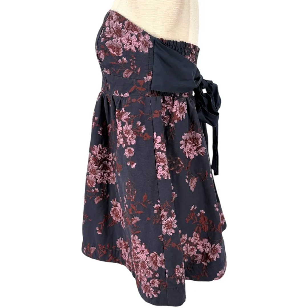 Free People Matilda Tie Back Strapless Babydoll Floral Mini Dress Size Small - Image 6
