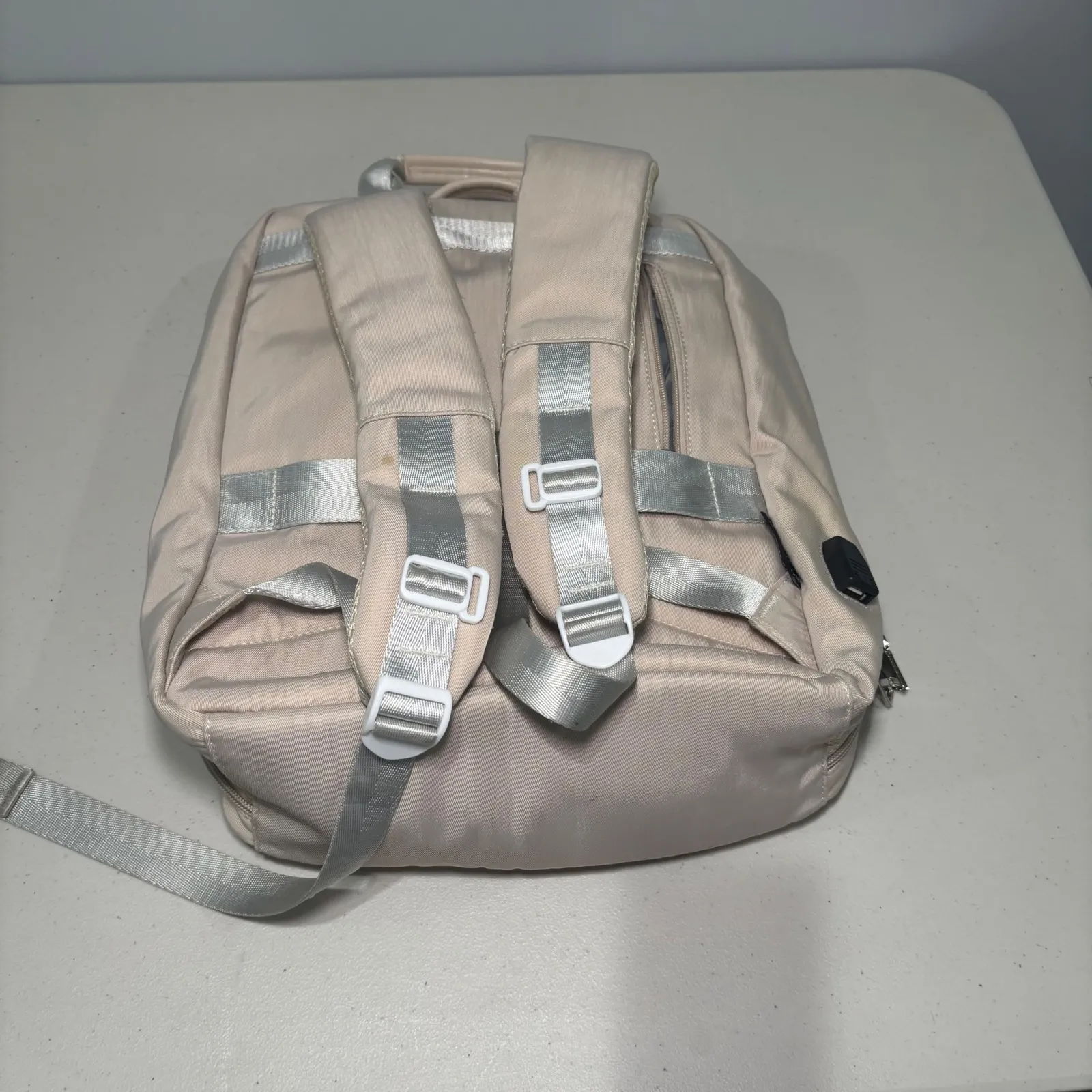 WPJMEFU Beige 15.6‎ Laptop Padded Backpack USB Port Tan - Image 6