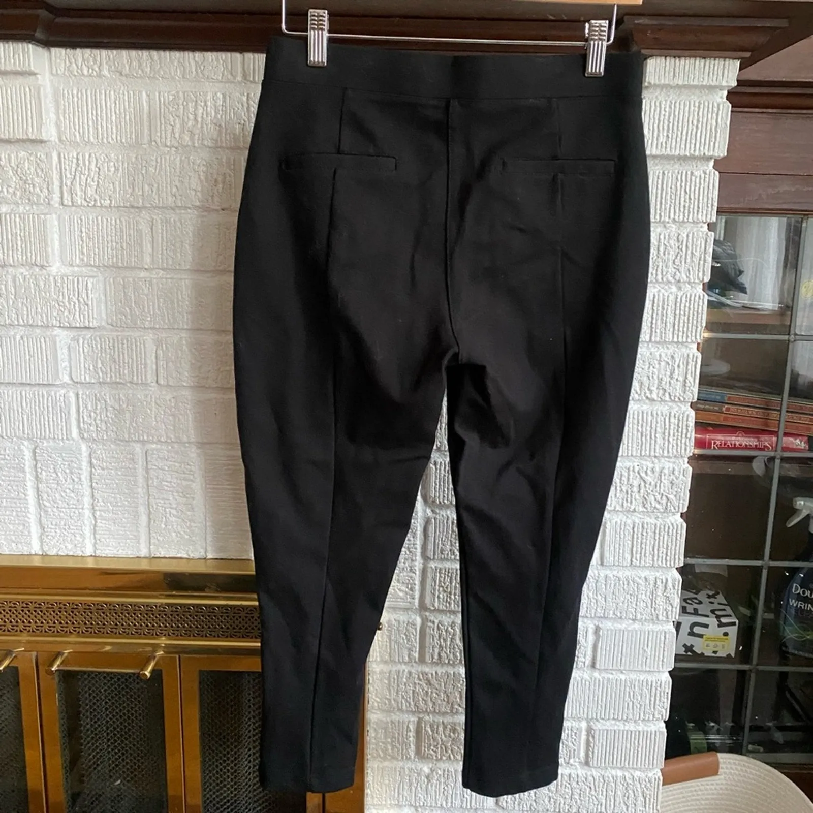 Betabrand Skinny Leg Pencil Dress‎ Pant Yoga Pants Black Ankle Zip Size S Petite - Image 6