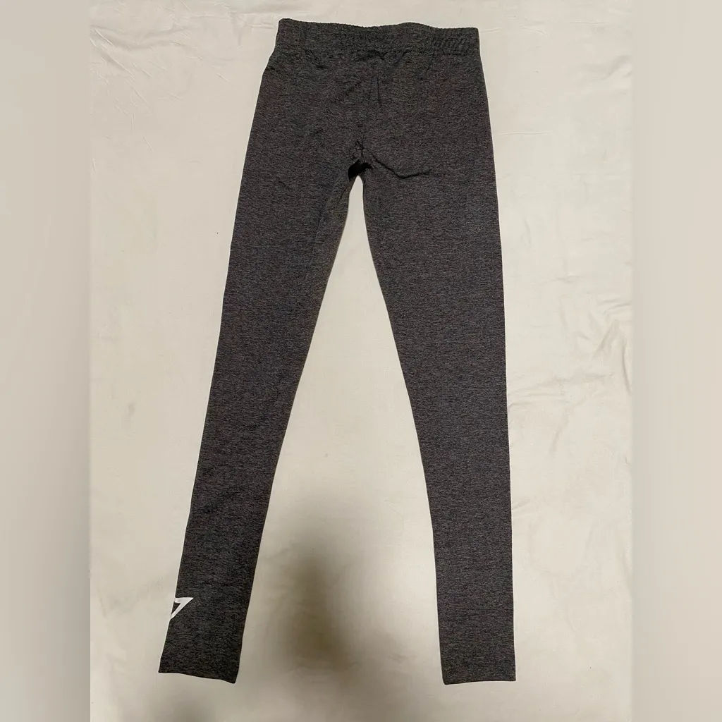 NEW Gymshark Gray Marled Casual Stretchy Leggings Pants XS - Image 2
