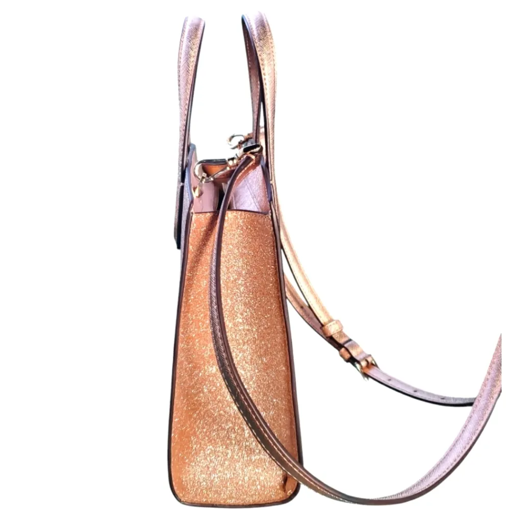 Kate Spade Rose Gold Glitter Handbag- NWOT - Image 7