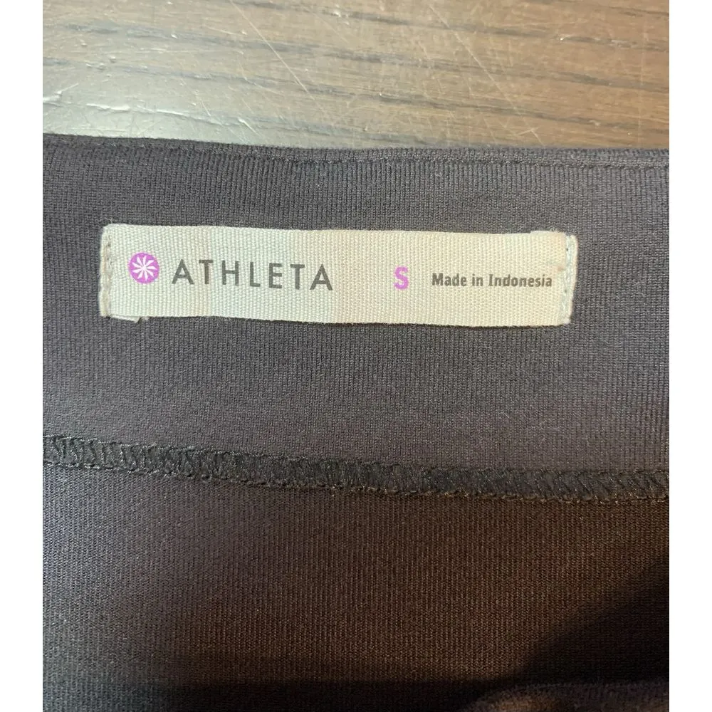 Athleta‎ LS Black Dress Small LBD Minimal Athleisure Capsule Wardrobe Basic READ - Image 5