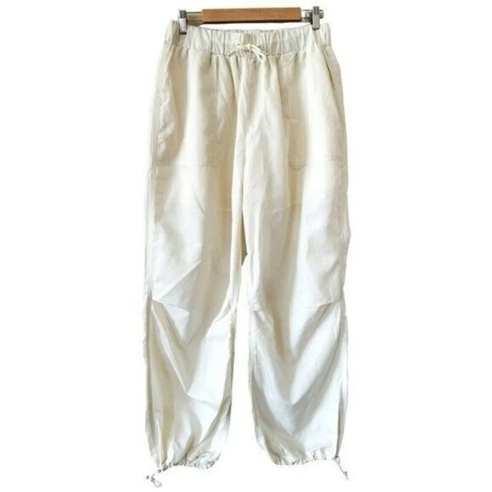 ANTHROPOLOGIE Moon River Drawstring Pants Cream Size L NEW - Image 4