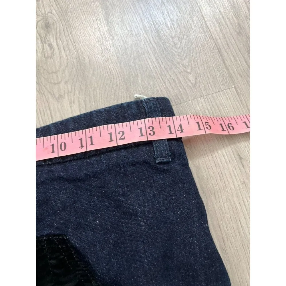 Marni Linen blend Denim Edition Velvet Speckled Jeans Dark Wash Size 24 W28 in - Image 8