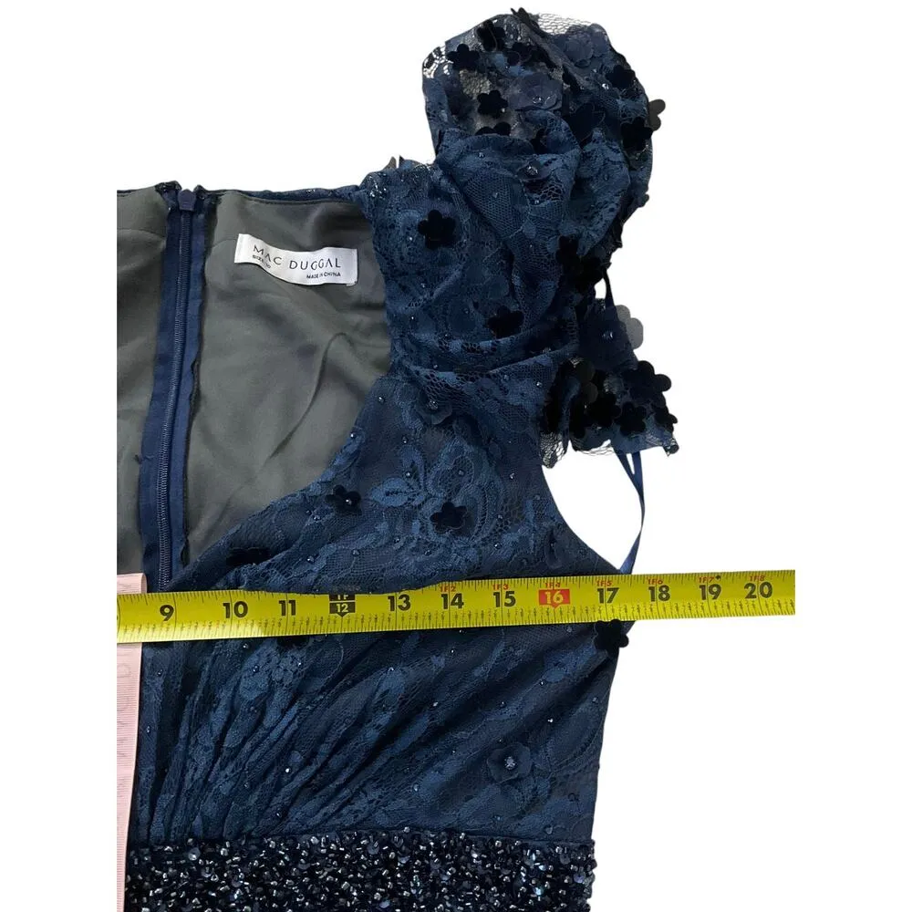 Mac Duggal Blue Embellished MSRP $698 Formal Gown Women Size 10 NWT | 30-12 - Image 7