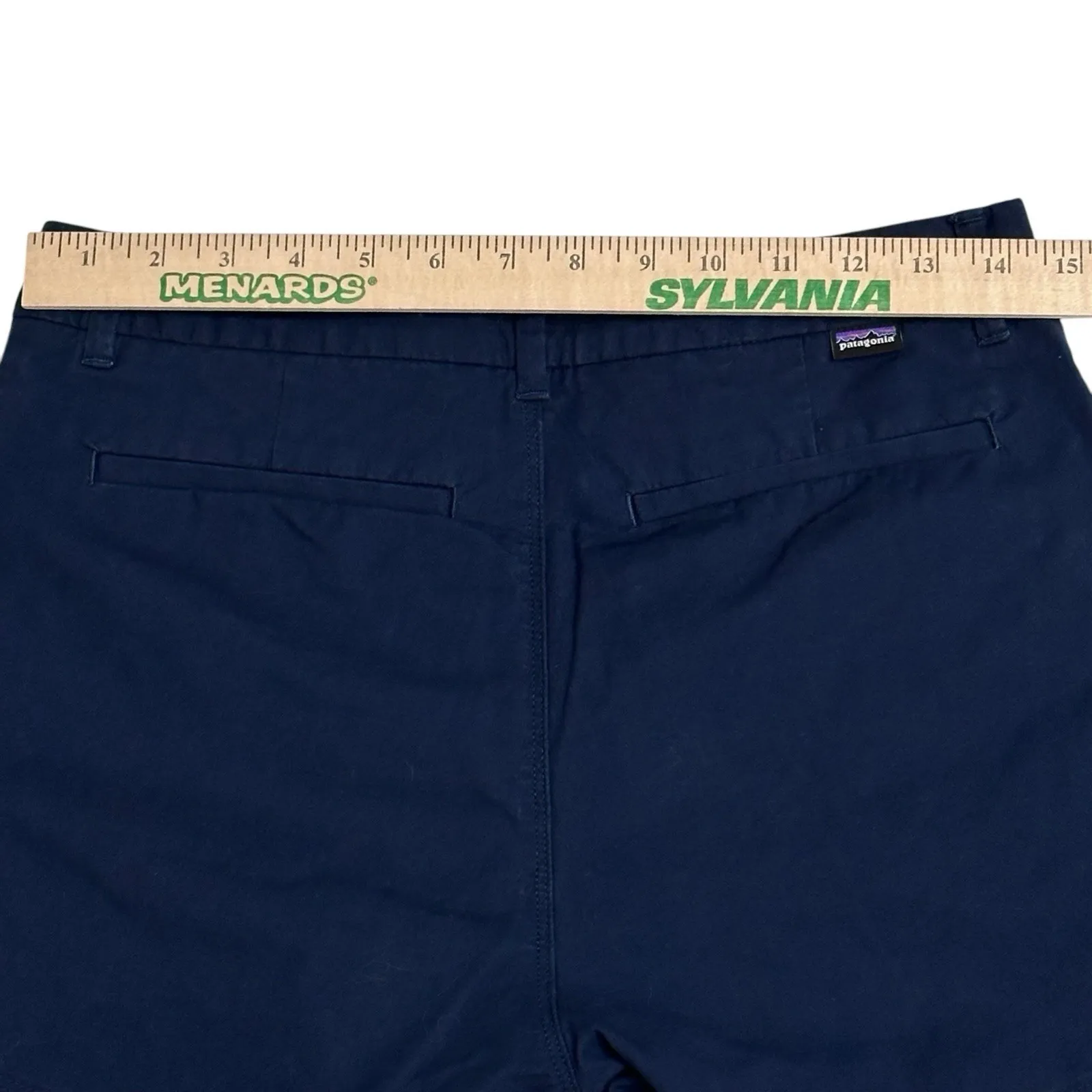 PATAGONIA Shorts Womens Stretch All‎ Wear 4" Chino Navy Blue Sz 4 Organic Cotton - Image 5