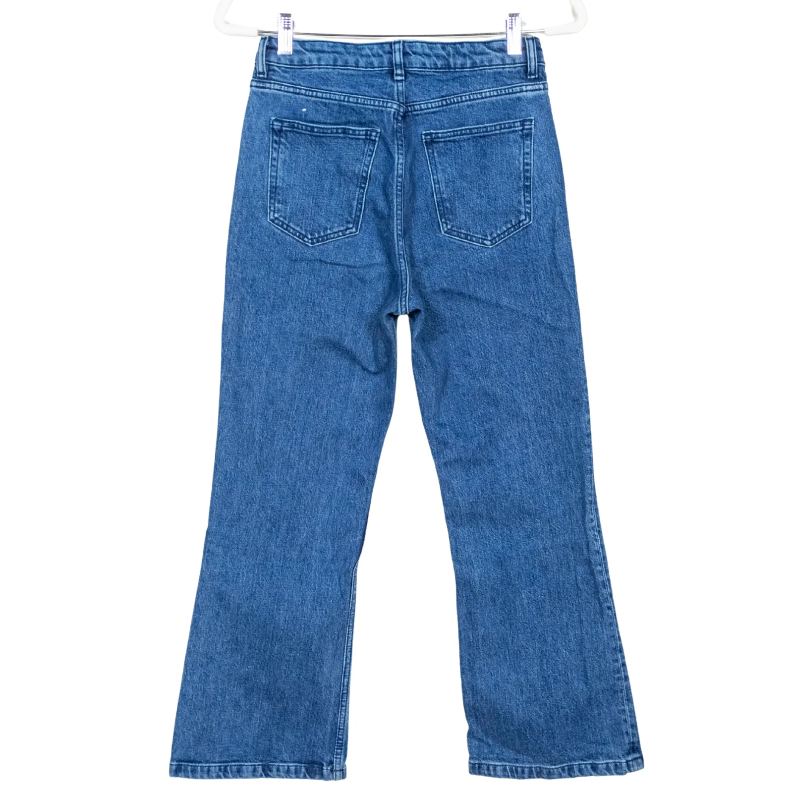 & OTHER STORIES Kick Crop Flared Jeans Medium Wash Stretch Denim Women's 28 - Image 2