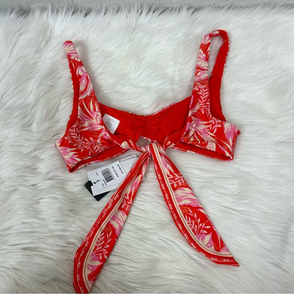 NWT Ripcurl Sun Rays Crop Bikini Top in Red Size M - Image 8
