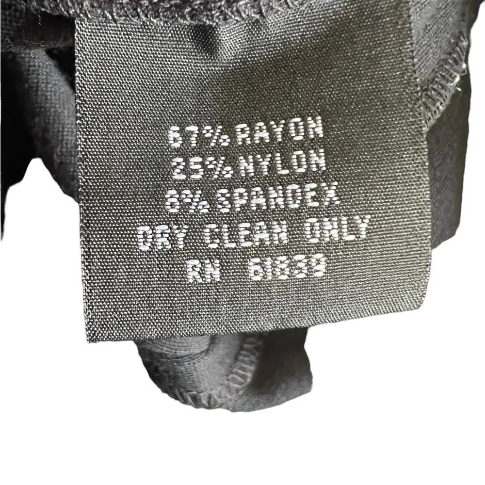 Teri Jon Black Slim Fit‎ Dress Pants Size 6 Women’s Career Wear - Image 4