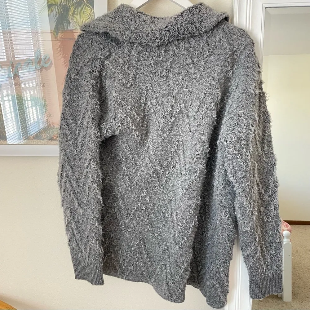 Anthropologie Shaggy Fuzzy Knit Sweater Jacket Coat Shacket - Image 8