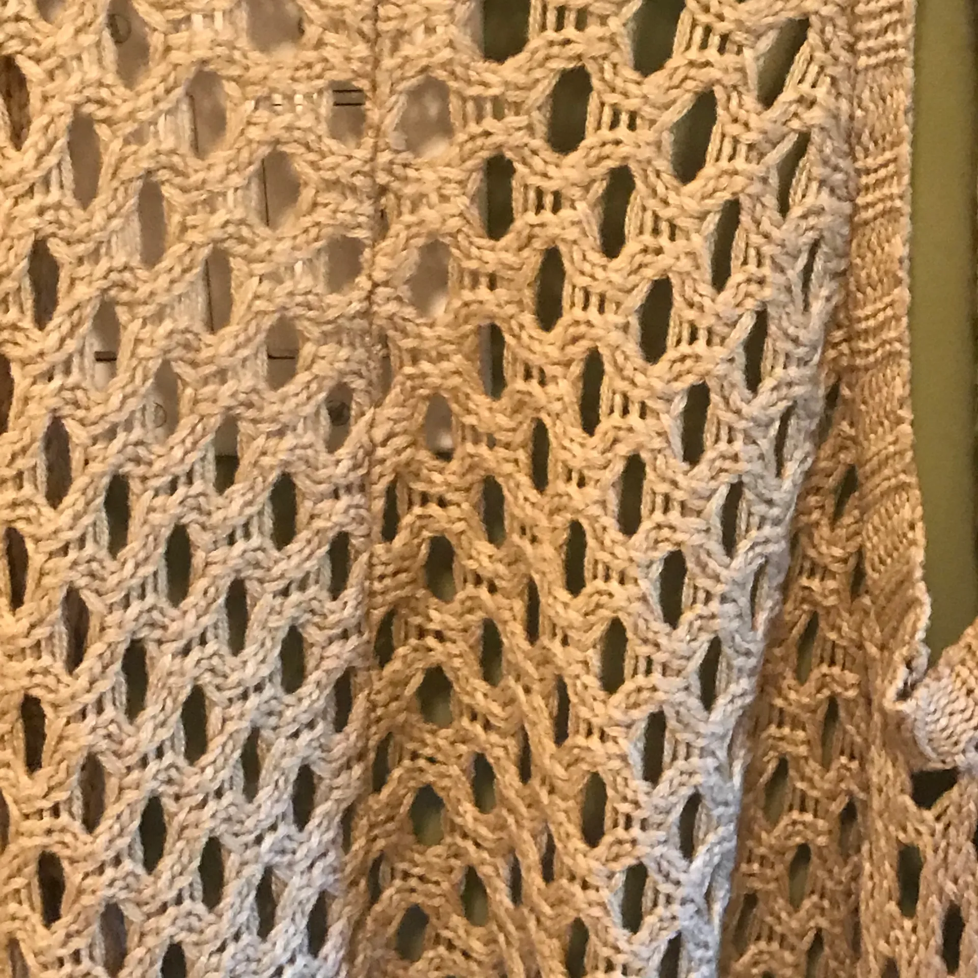 SayWhat? Beige Sweater Vest Large - Image 5