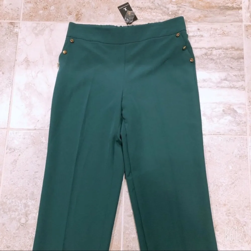 Jules & Leopold High Waisted Pull-On Pants, Forest Green Size XL NWT $89.00 - Image 3