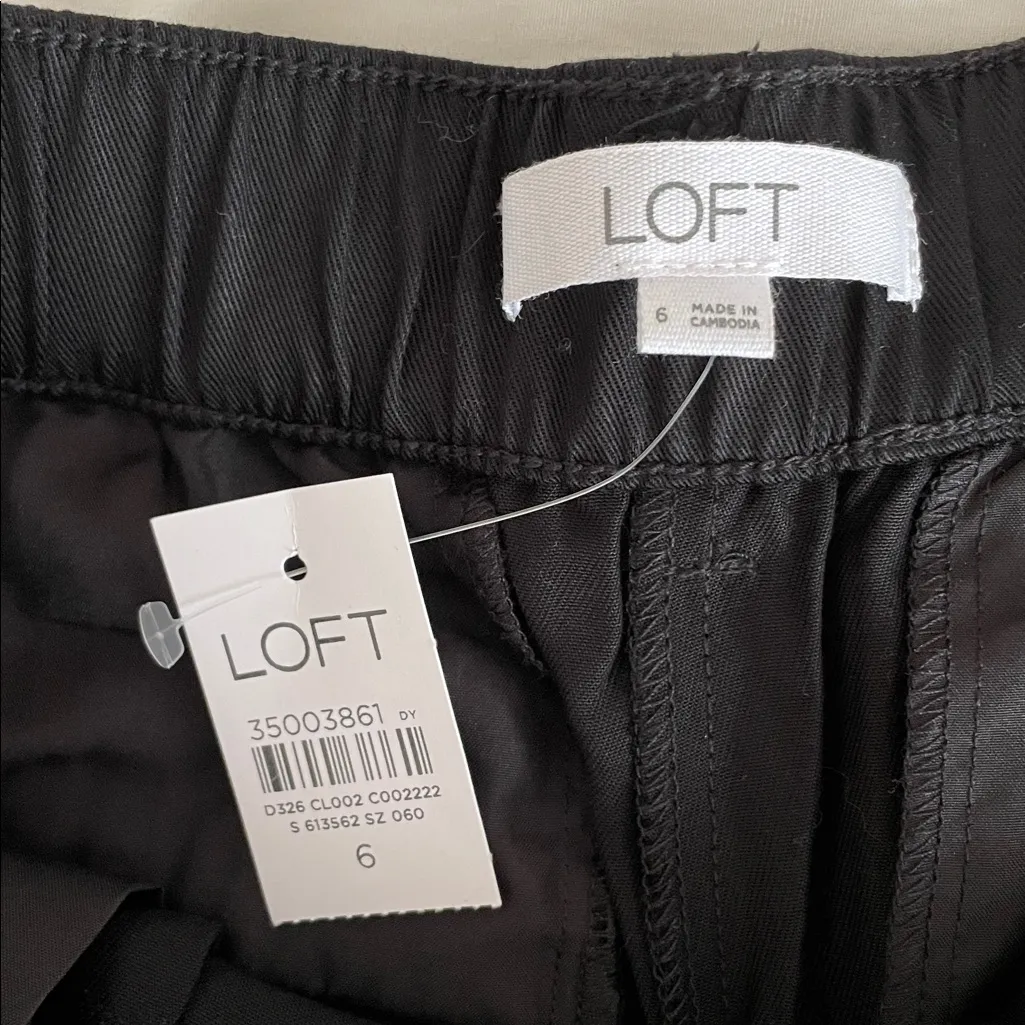 LOFT Emory Taper Pants High Rise Ankle Length Business Career Black Size 6 NWT - Image 15